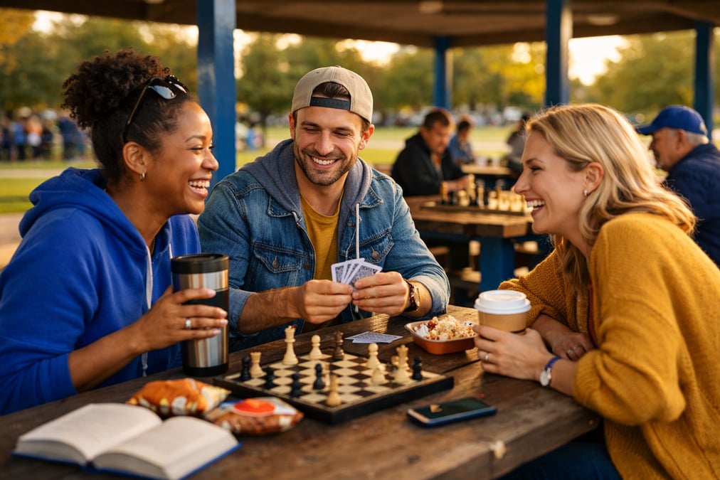 Couple sitting at kitchen counter reviewing bank statements on a tablet on public transit with their phone