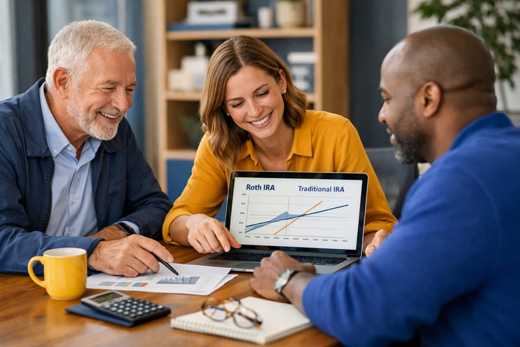 Person organizing tax documents in folders on a dining table in spring at a cozy bookstore corner